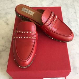 Valentino studded leather mule